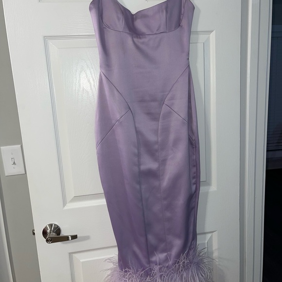 House of CB Helena orchid satin midi dress - Picture 8 of 11